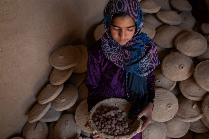 نگهداری انگور به روش سنتی در افغانستان